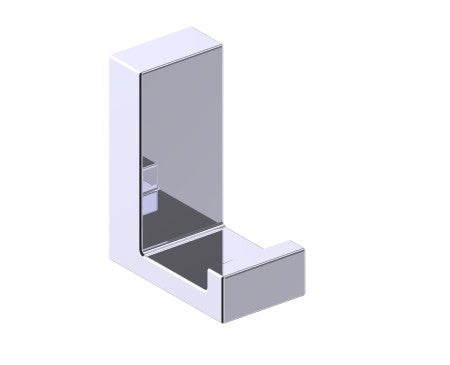 polished chrome robe hook