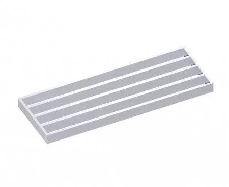 polished chrome towel shelf
