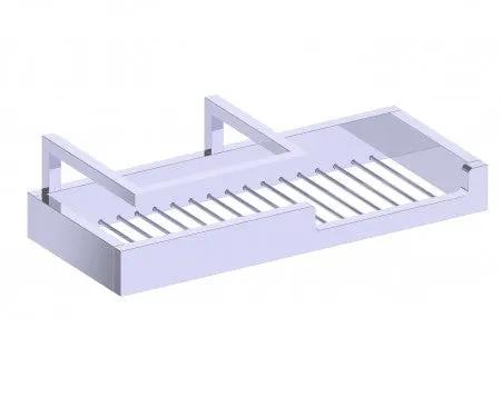 polished chrome soap basket