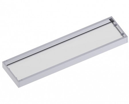 polished chrome glass shelf