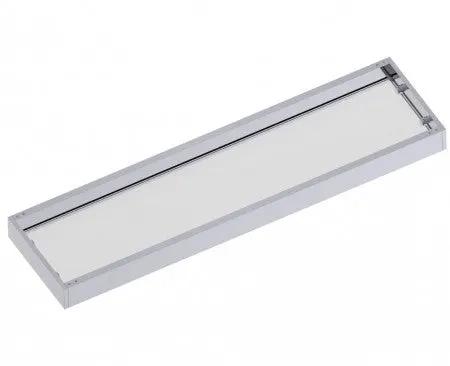 polished chrome glass shelf