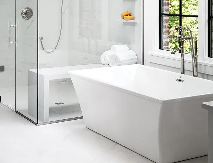 white bathtub