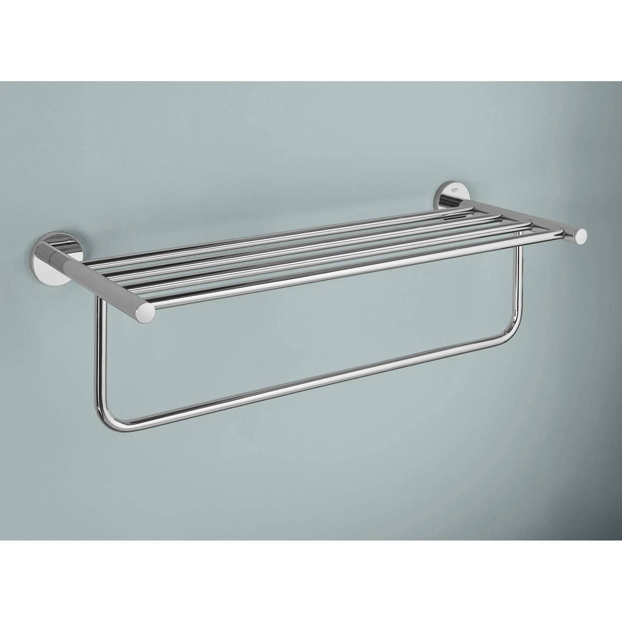 chrome towel rack