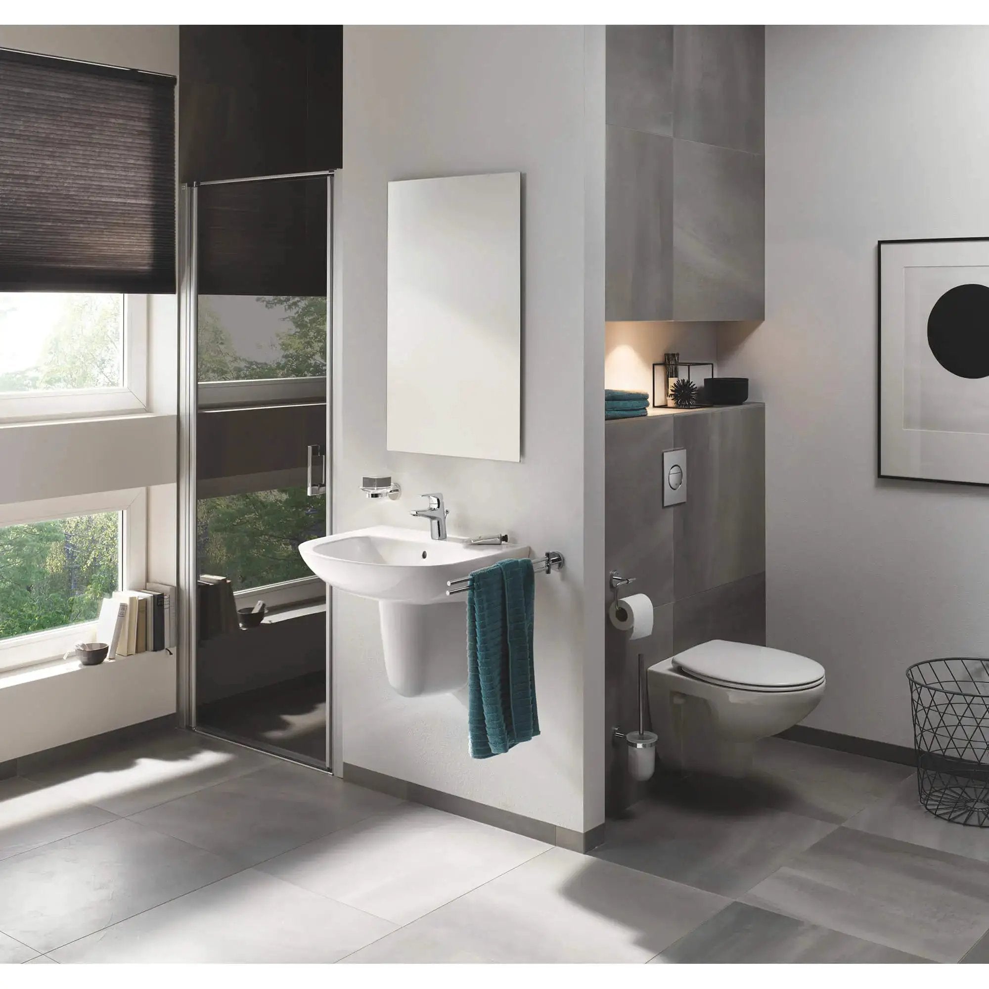 chrome toilet brush