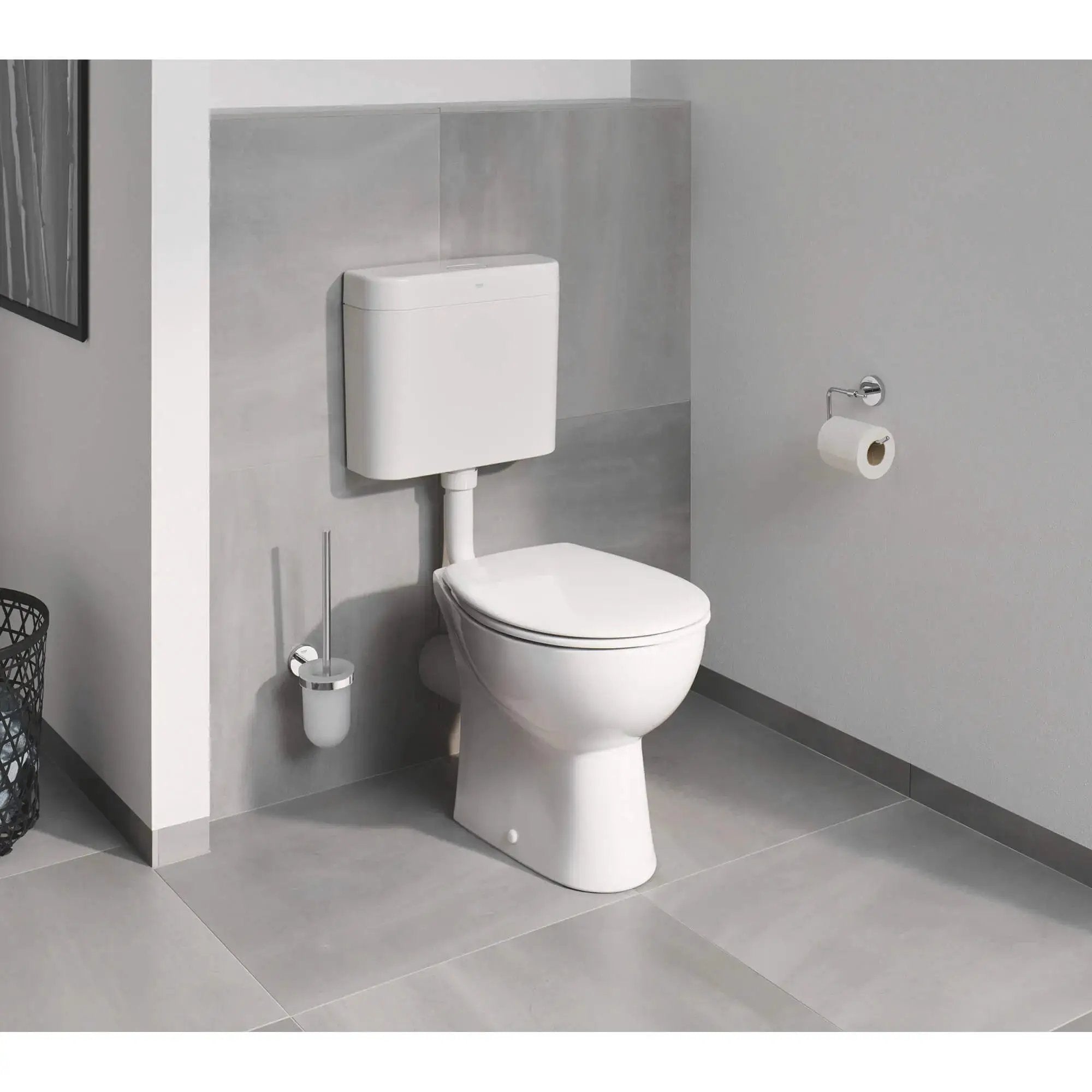 chrome toilet brush