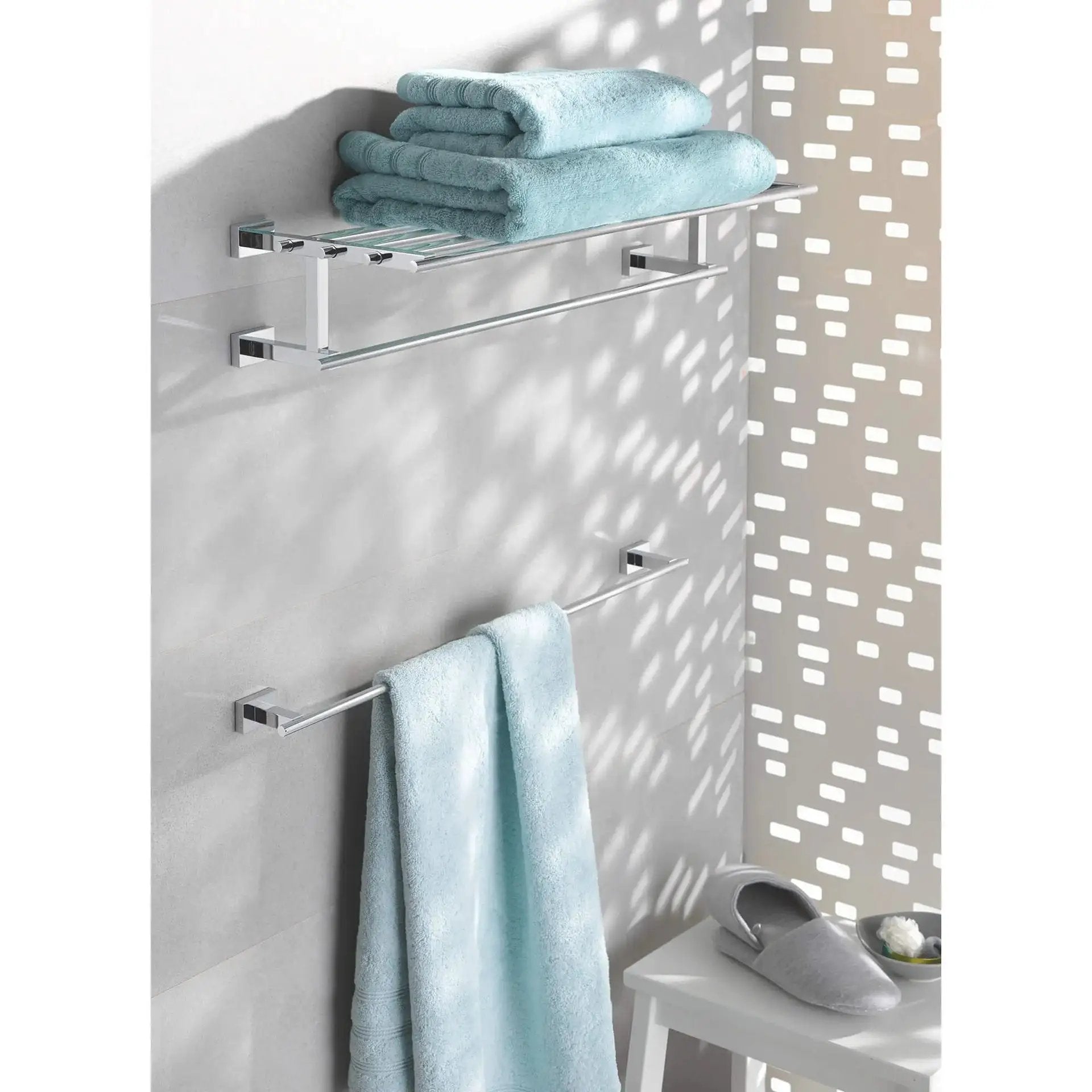 chrome towel bar