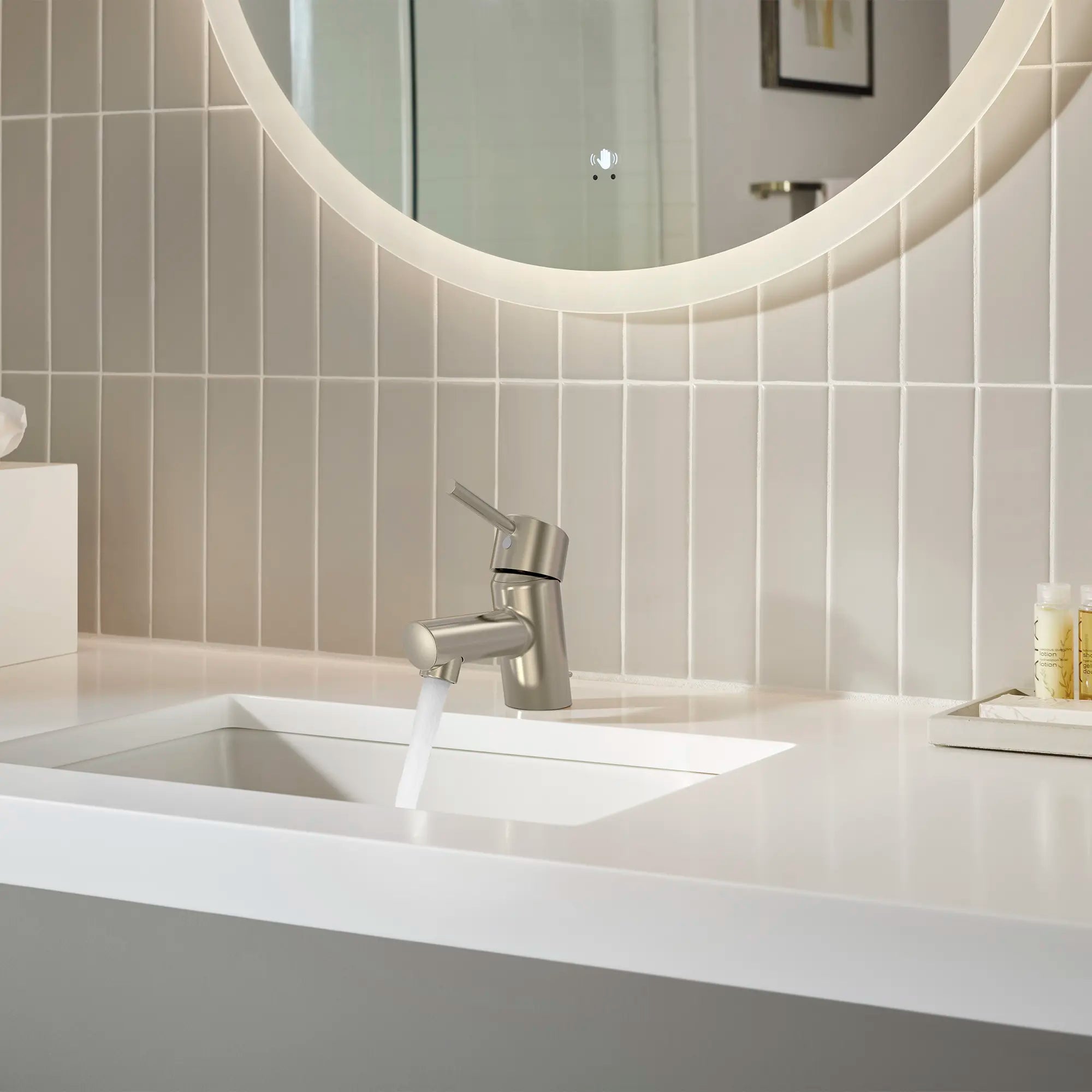 brushed nickel bathroom faucet