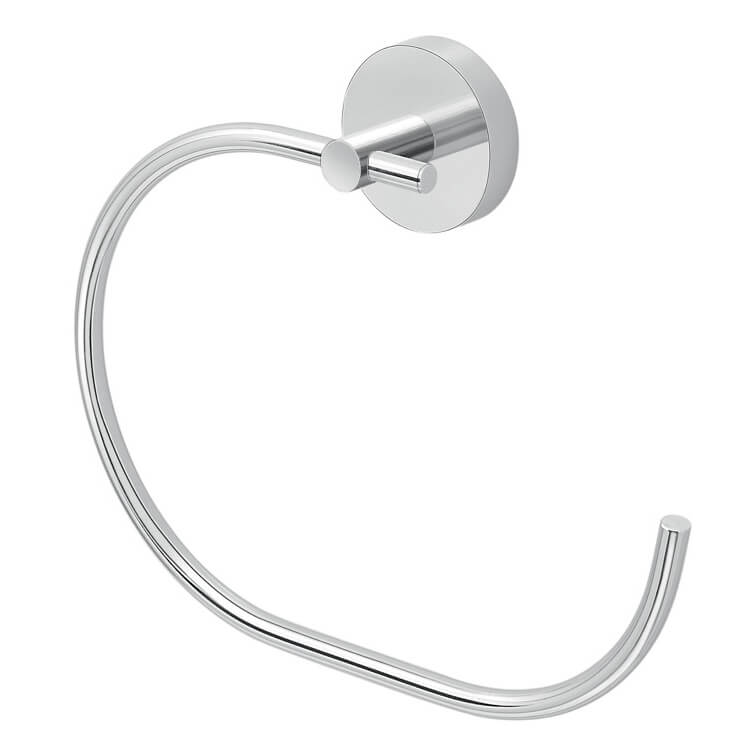 polished chrome towel ring