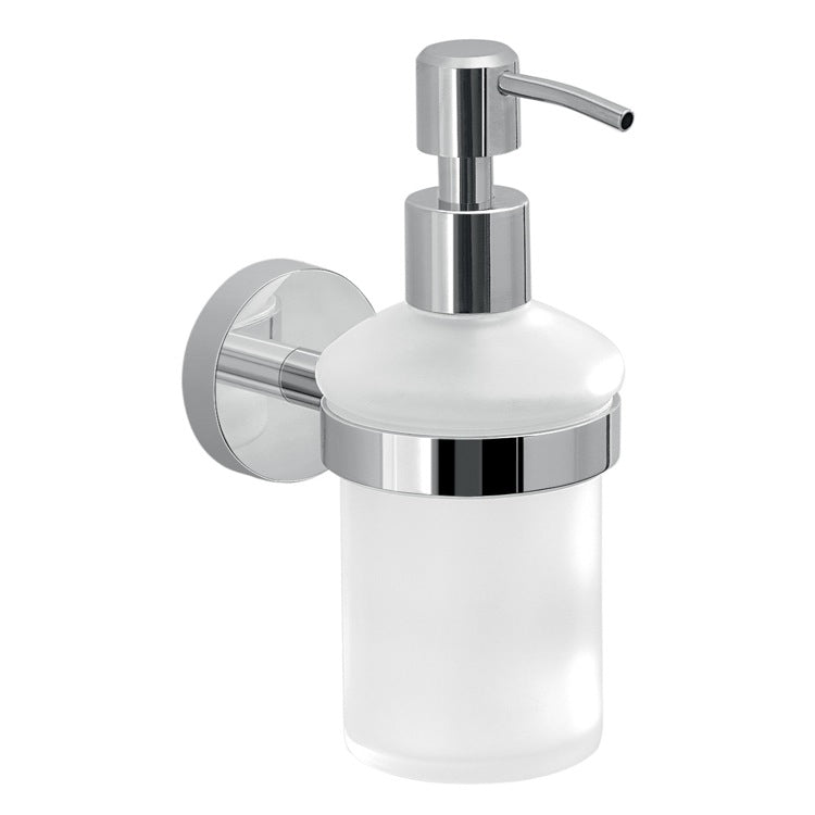 polished chrome soap dispenser