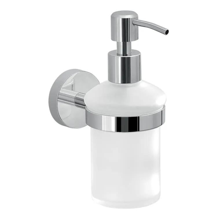 polished chrome soap dispenser