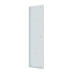 polished chrome push plate