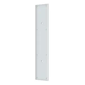 polished chrome push plate