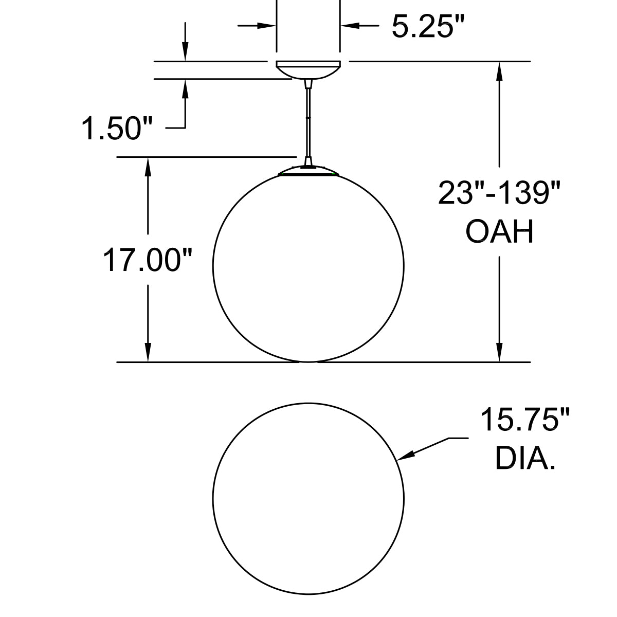 brushed steel pendant