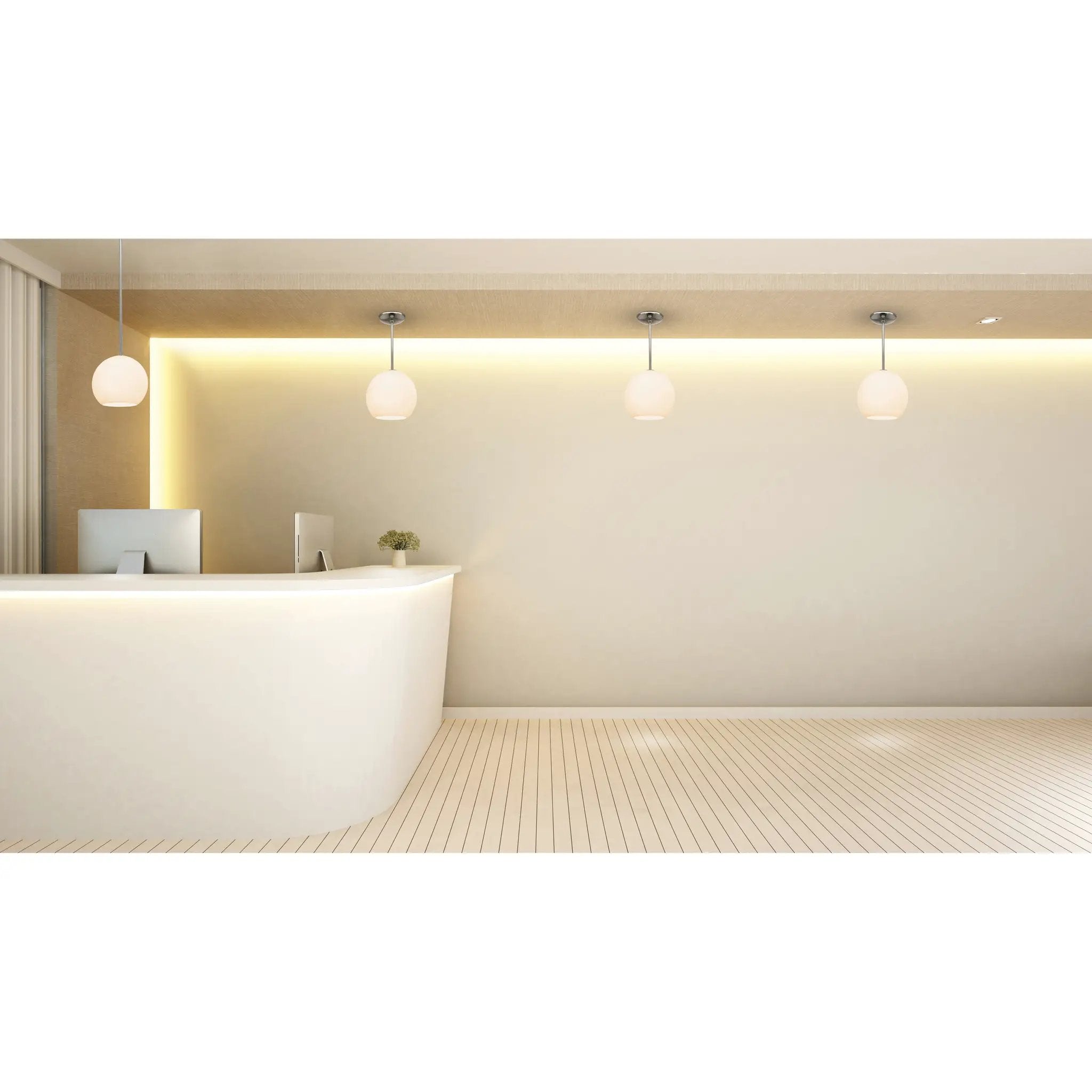 brushed steel led pendant