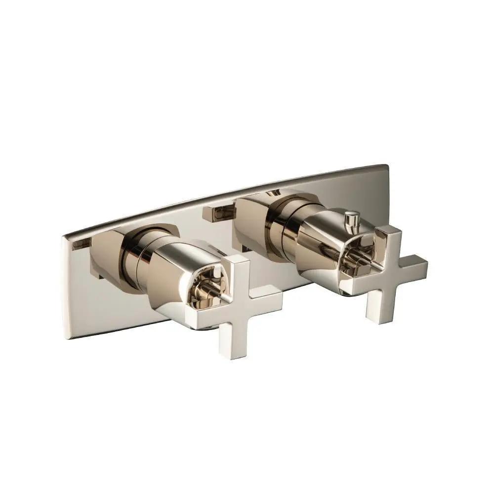 Flusso Serie 240 3/4" Horizontal Thermostatic Shower Valve and Trim - 3 Output by Flusso