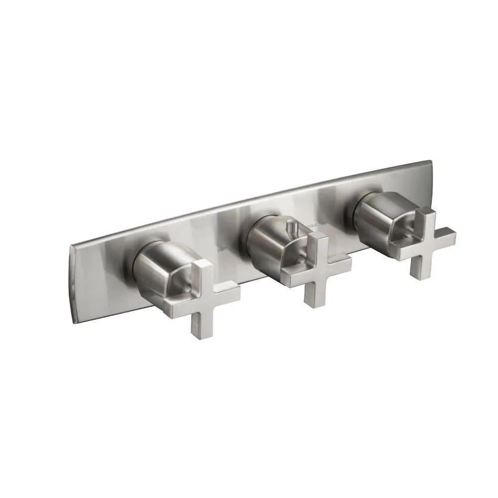 Flusso Serie 240 Trim for Horizontal Thermostatic Valve with 2 Volume Controls by Flusso