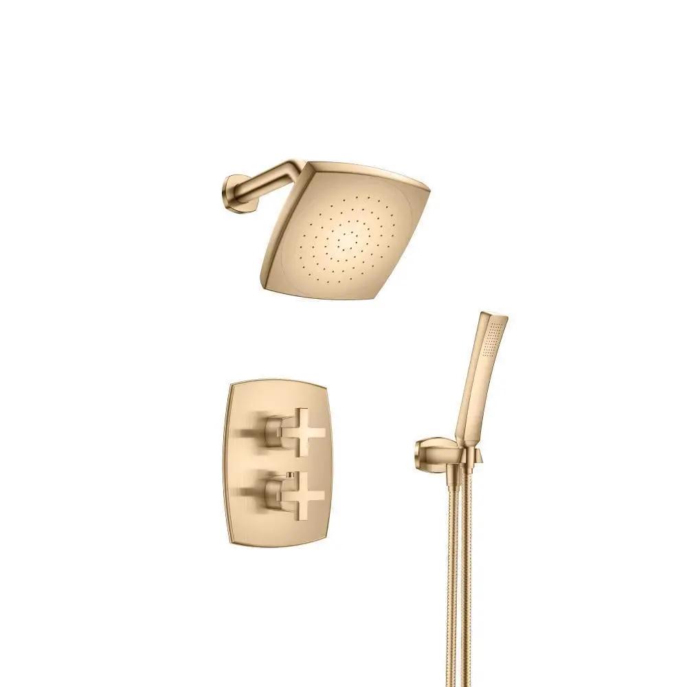 Flusso Serie 240 Two Output Shower Set with Shower Head and Hand Held by Flusso