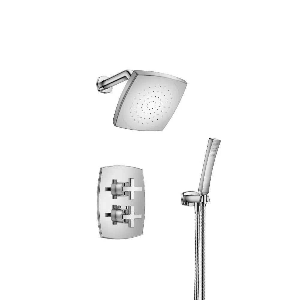 chrome shower set