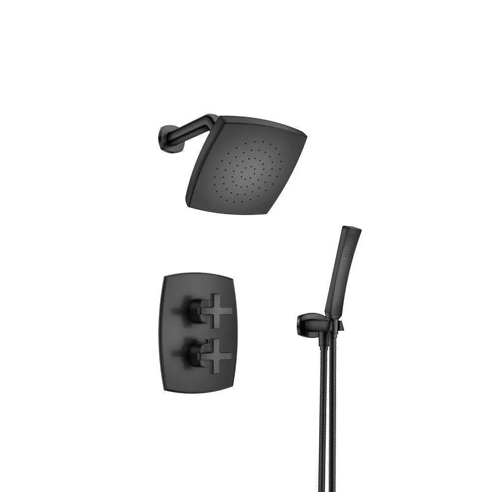 Flusso Serie 240 Two Output Shower Set with Shower Head and Hand Held by Flusso