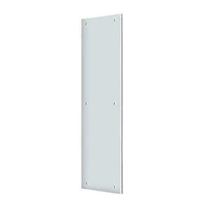 polished chrome push plate