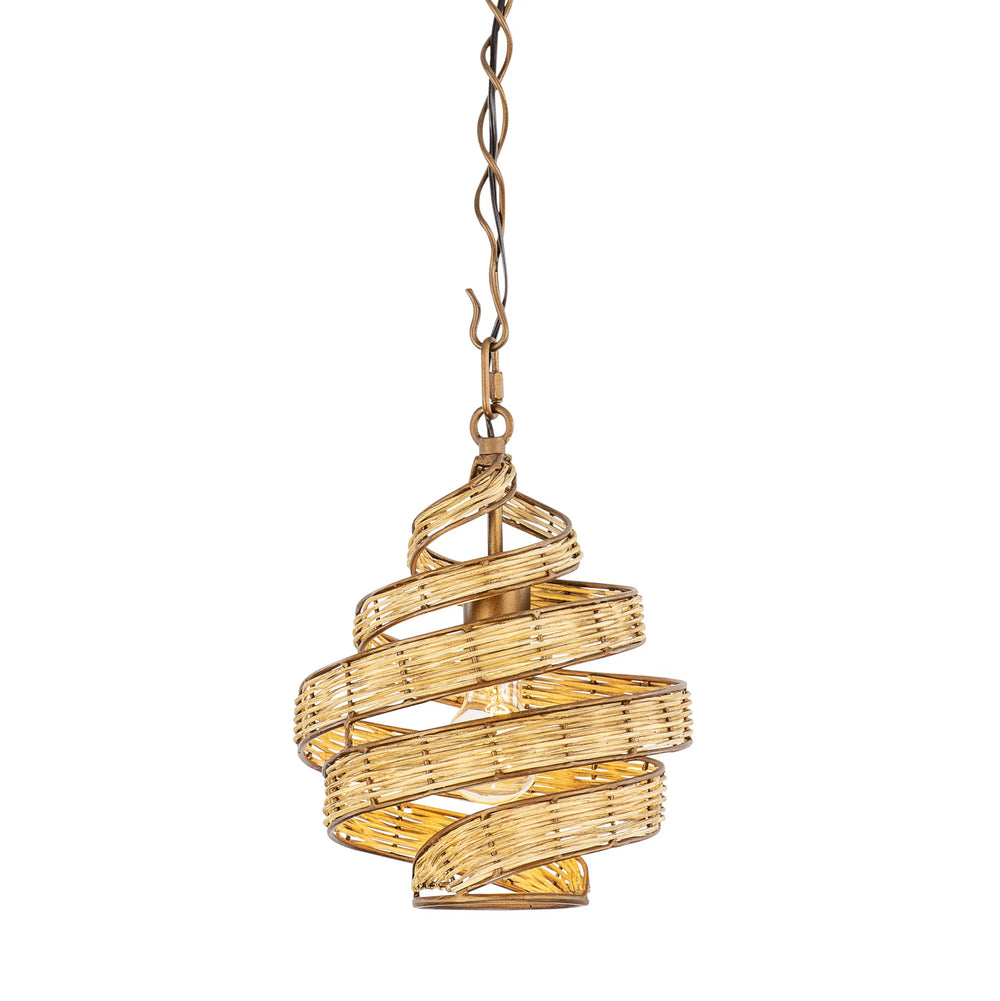 baguette/natural rattan pendant light