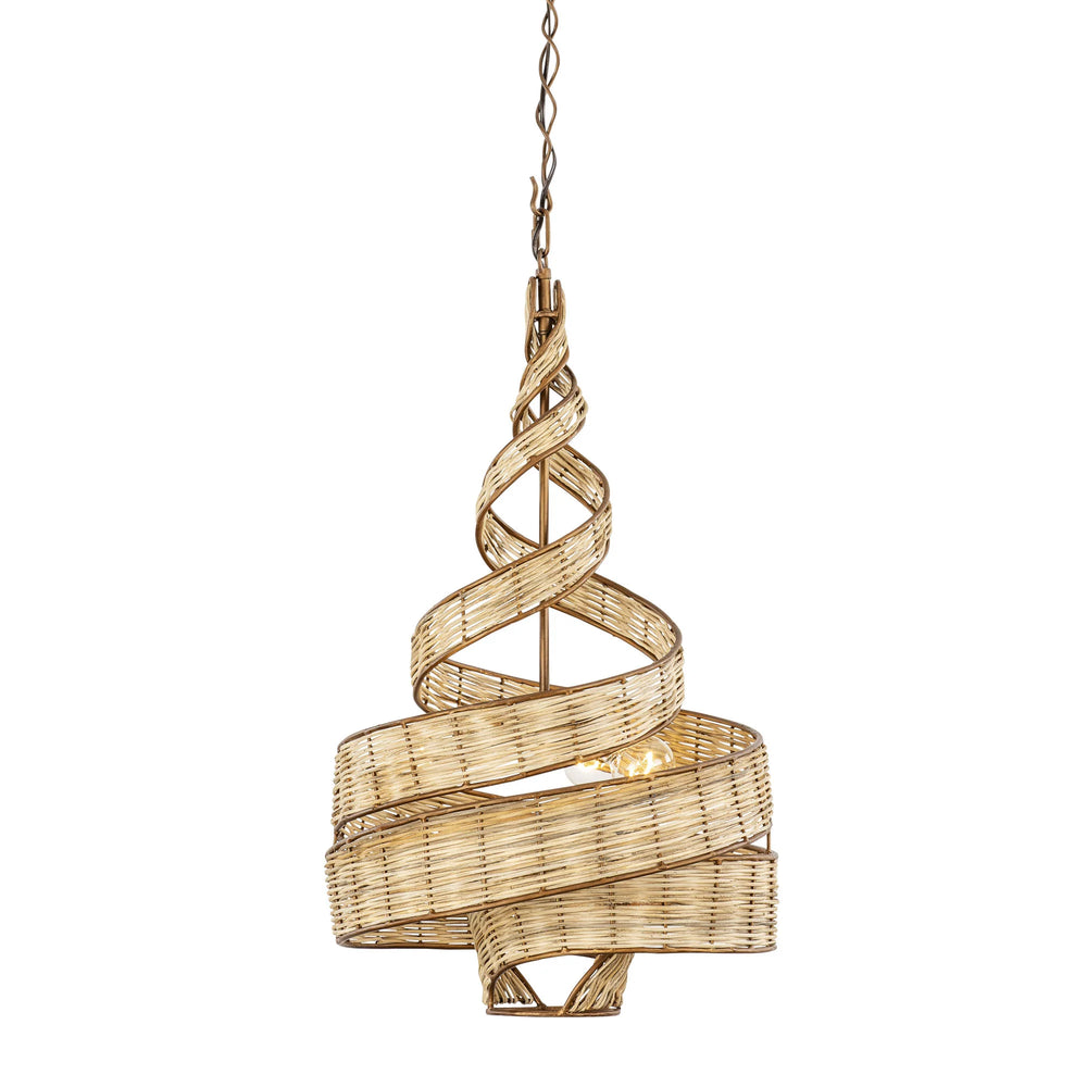 baguette/natural rattan pendant light