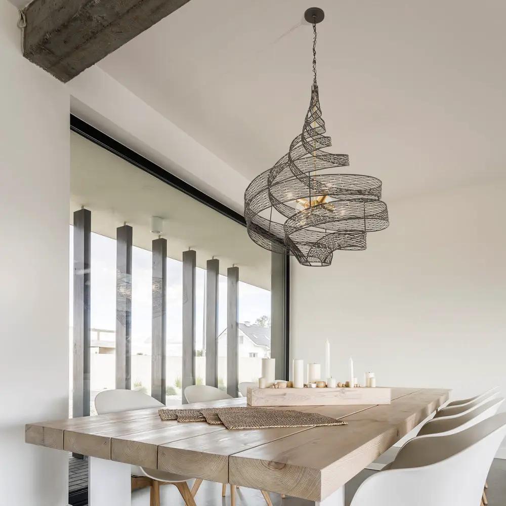 matte black/french gold pendant light