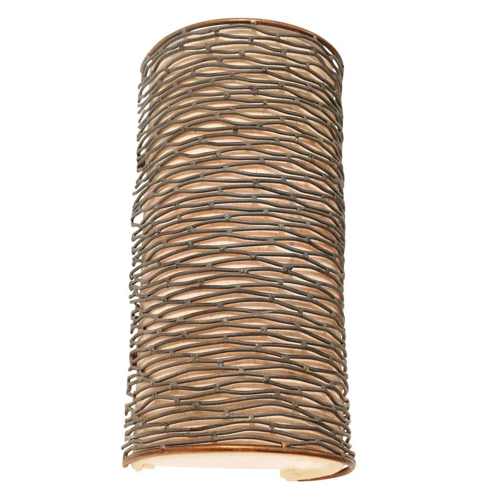 hammered ore wall mount light