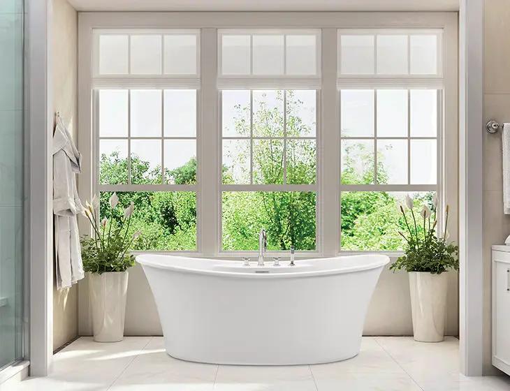 white bathtub