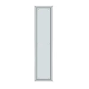 polished chrome push plate