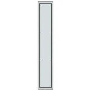 polished chrome push plate