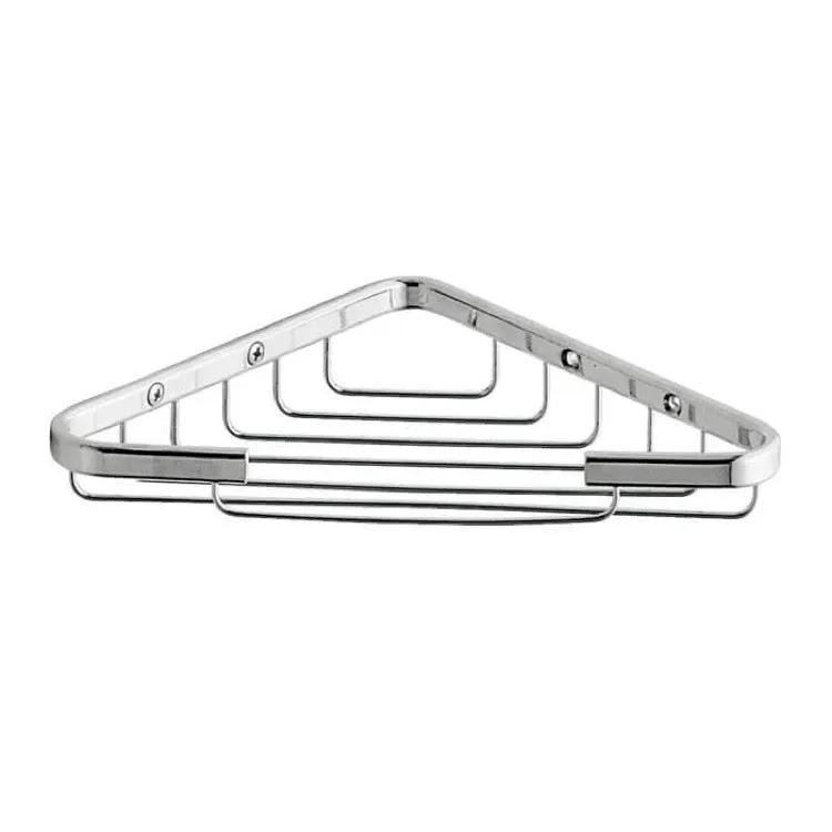 polished chrome shower basket
