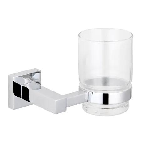 polished chrome tumbler holder