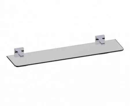 polished chrome glass shelf