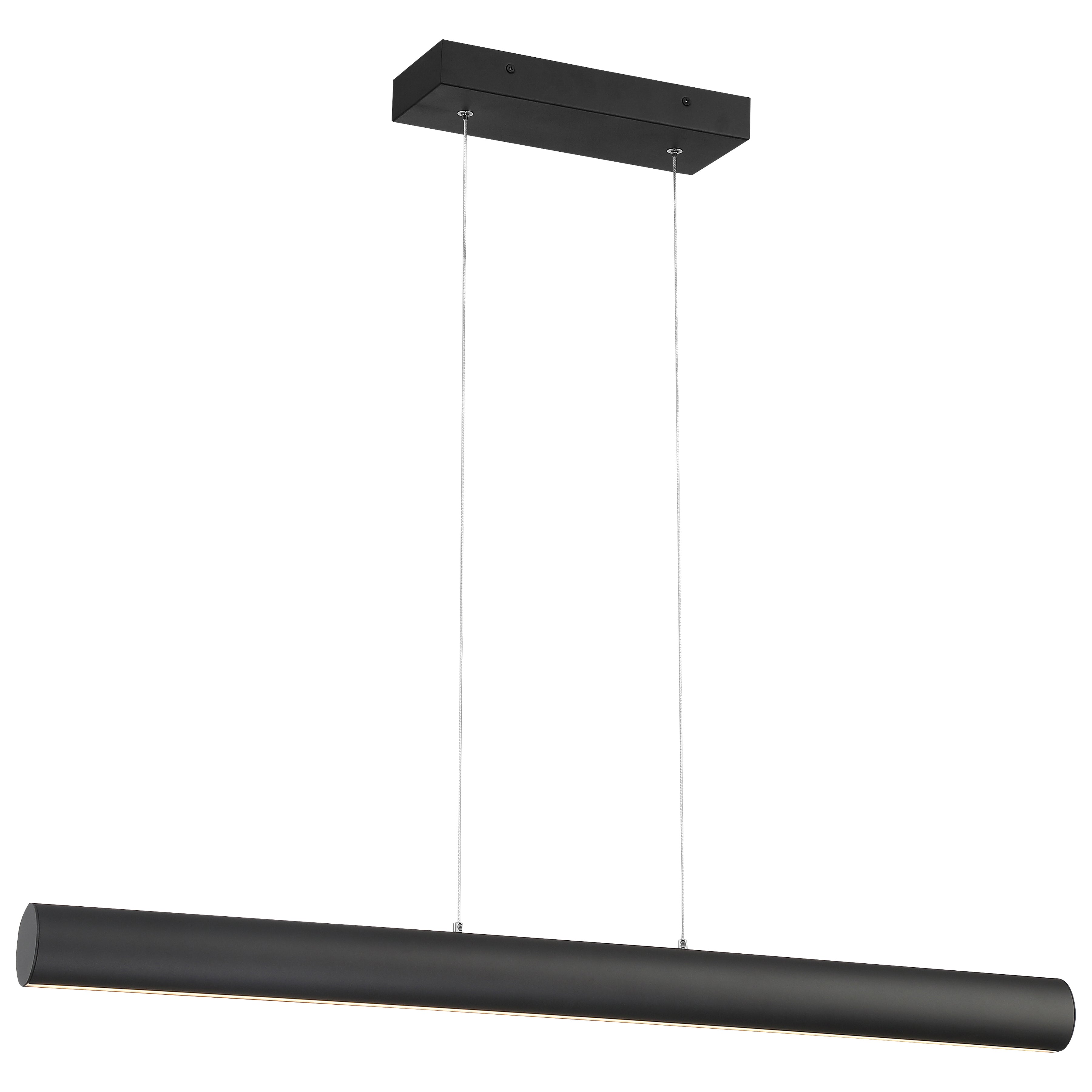 matte black led linear pendant