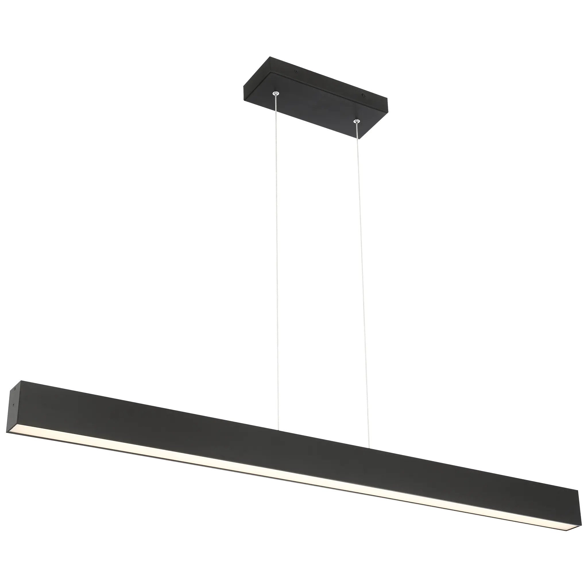 matte black dual voltage led linear pendant