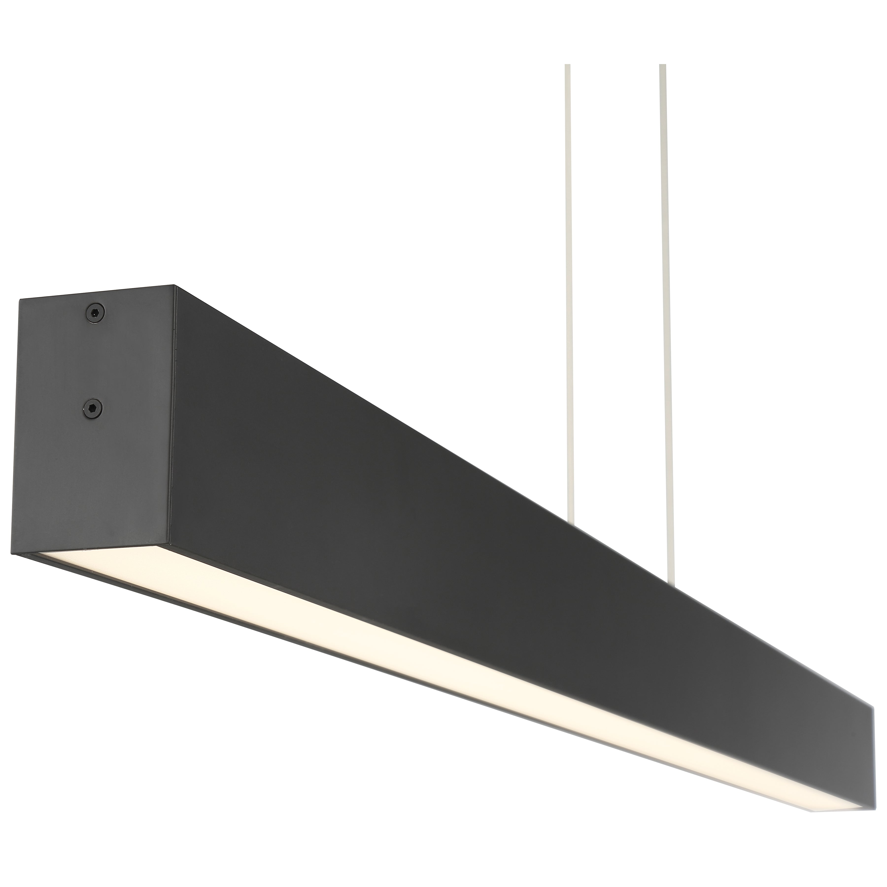 matte black dual voltage led linear pendant