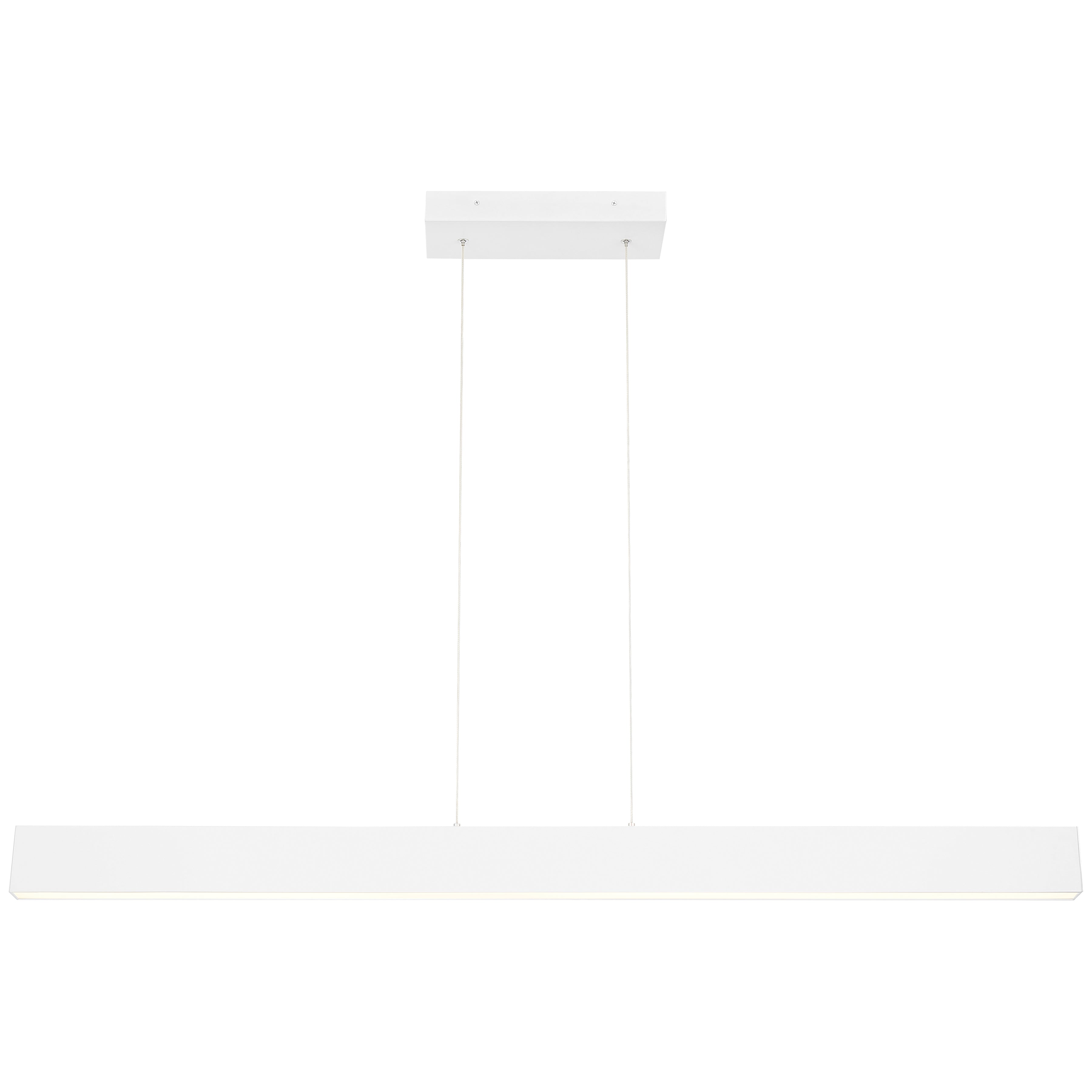 matte white dual voltage led linear pendant