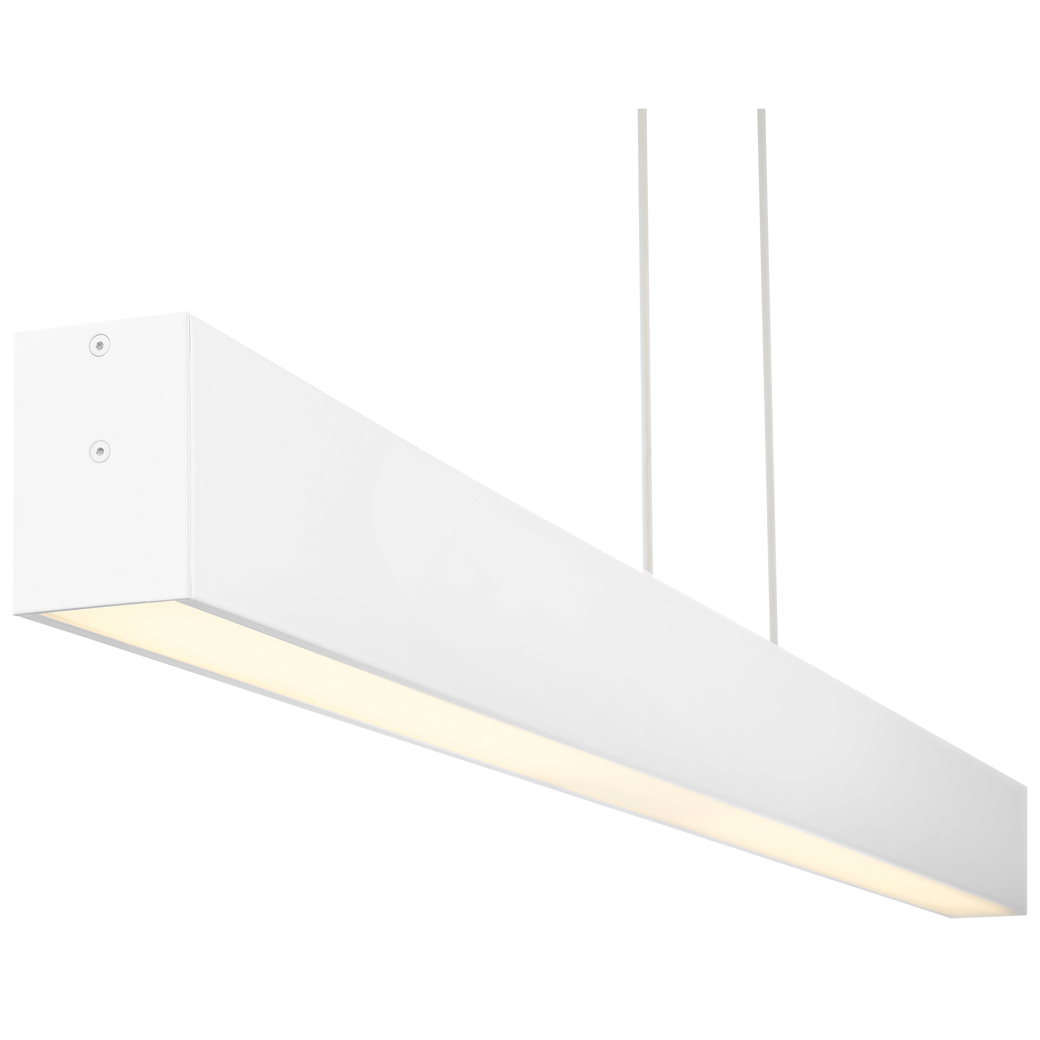 matte white dual voltage led linear pendant