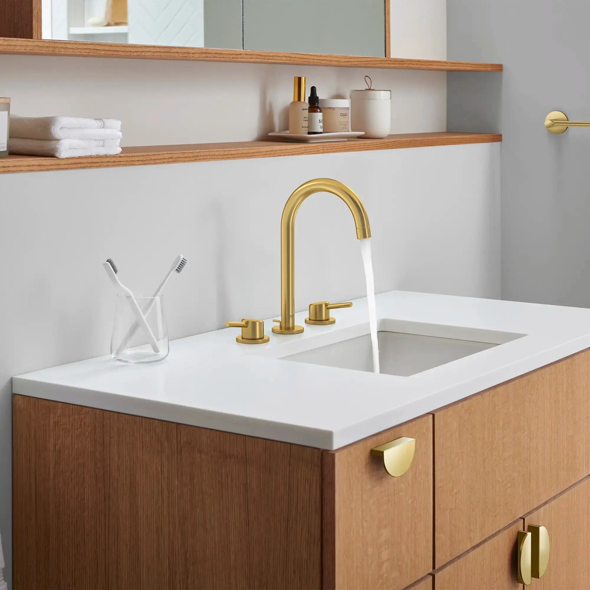 brushed cool sunrise bathroom faucet