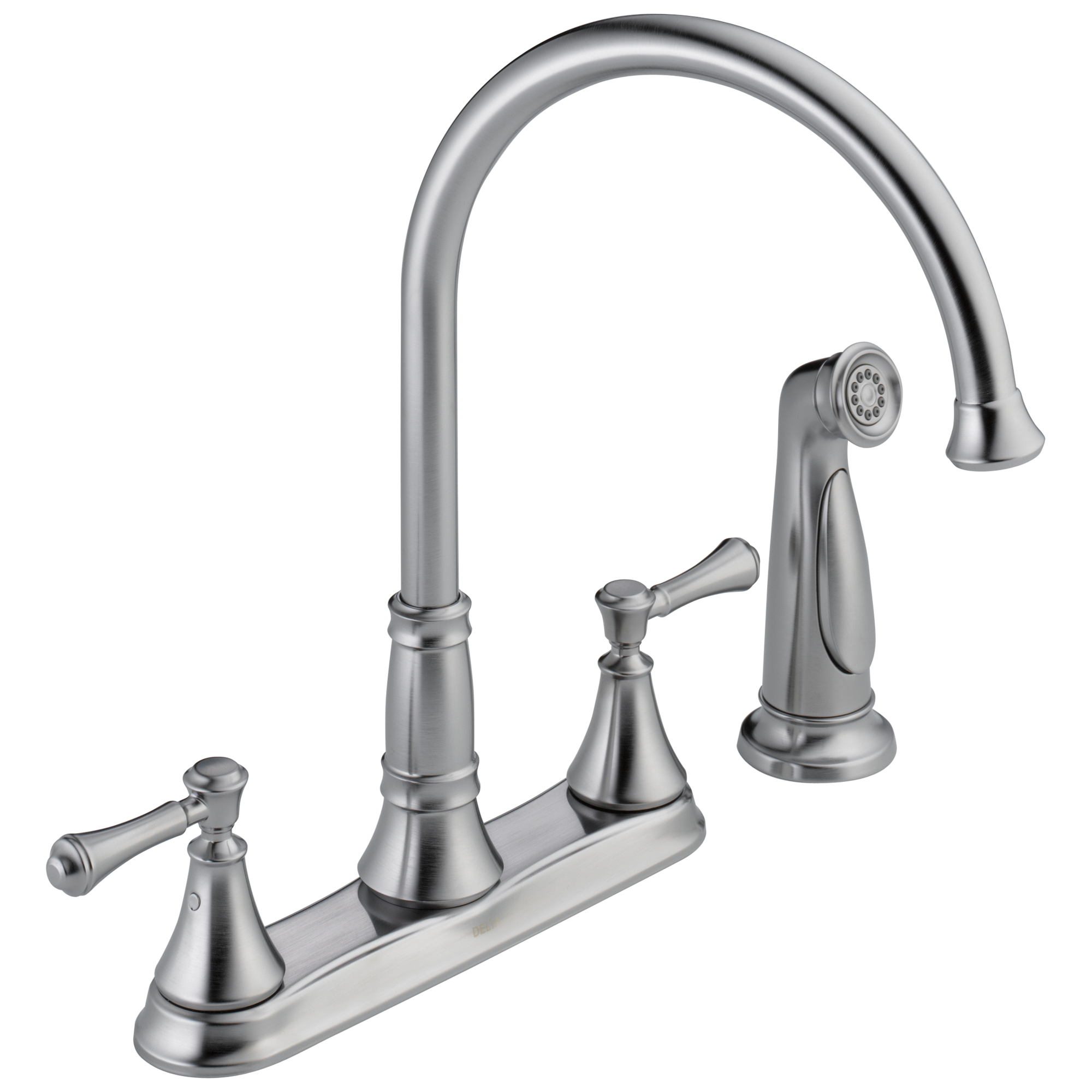 Delta Cassidy Two Handle Kitchen Faucet with Spray by Delta