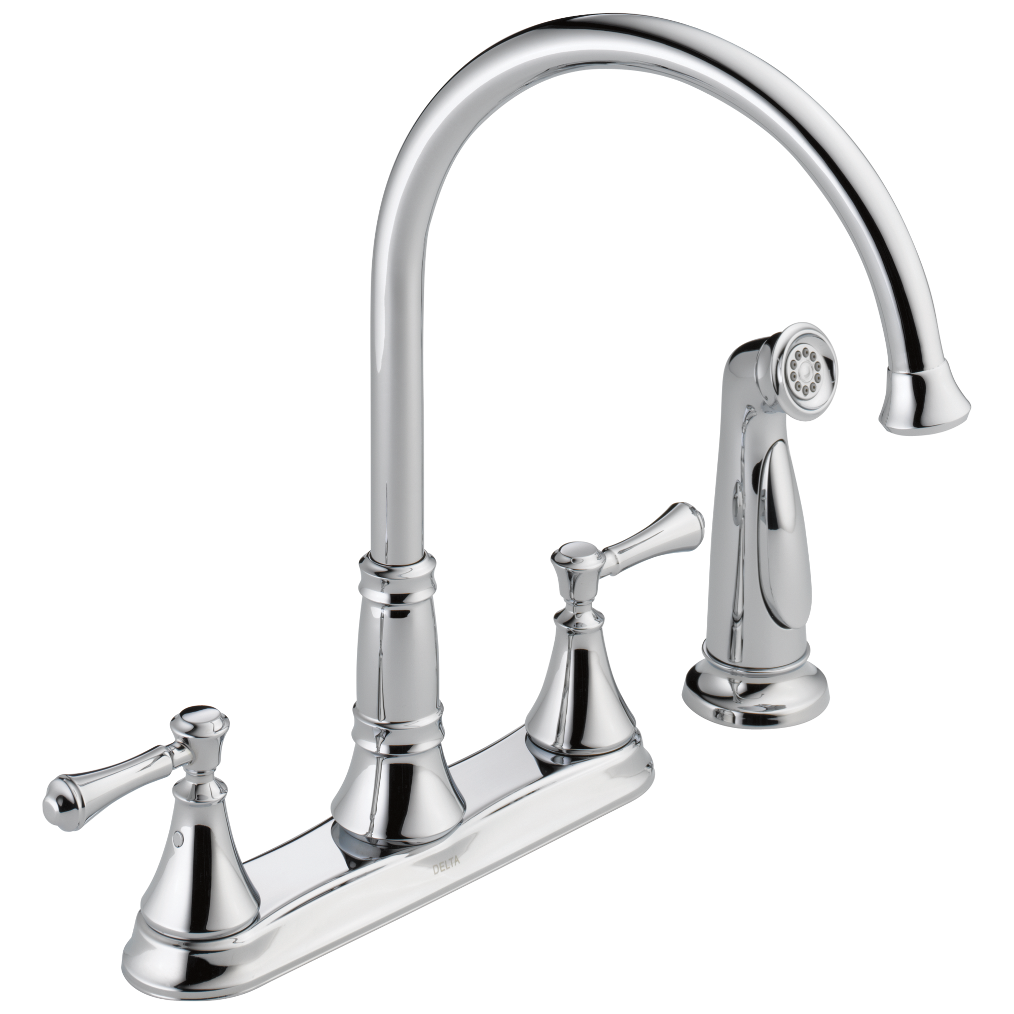 Delta Cassidy Two Handle Kitchen Faucet with Spray by Delta