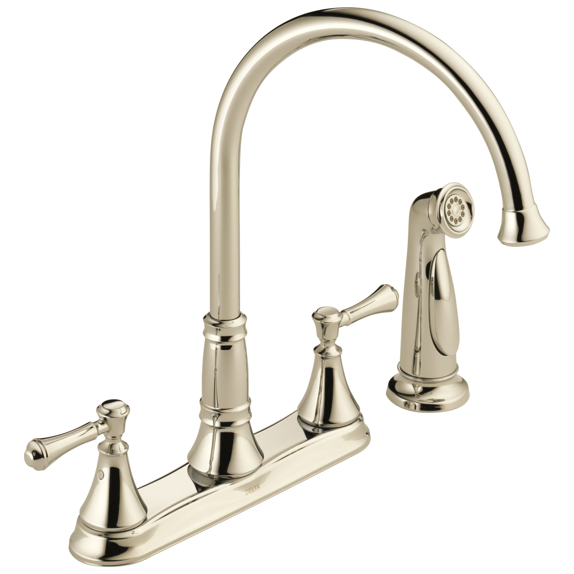 Delta Cassidy Two Handle Kitchen Faucet with Spray by Delta