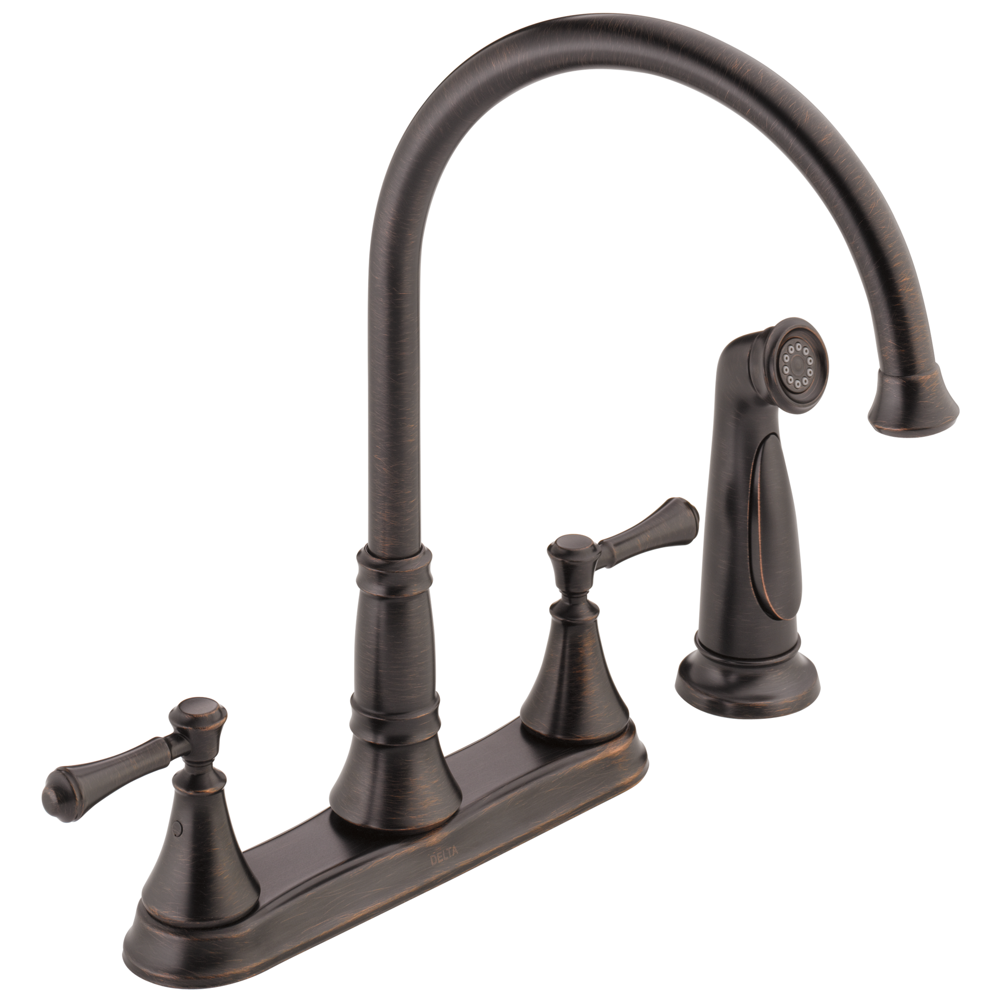 Delta Cassidy Two Handle Kitchen Faucet with Spray by Delta