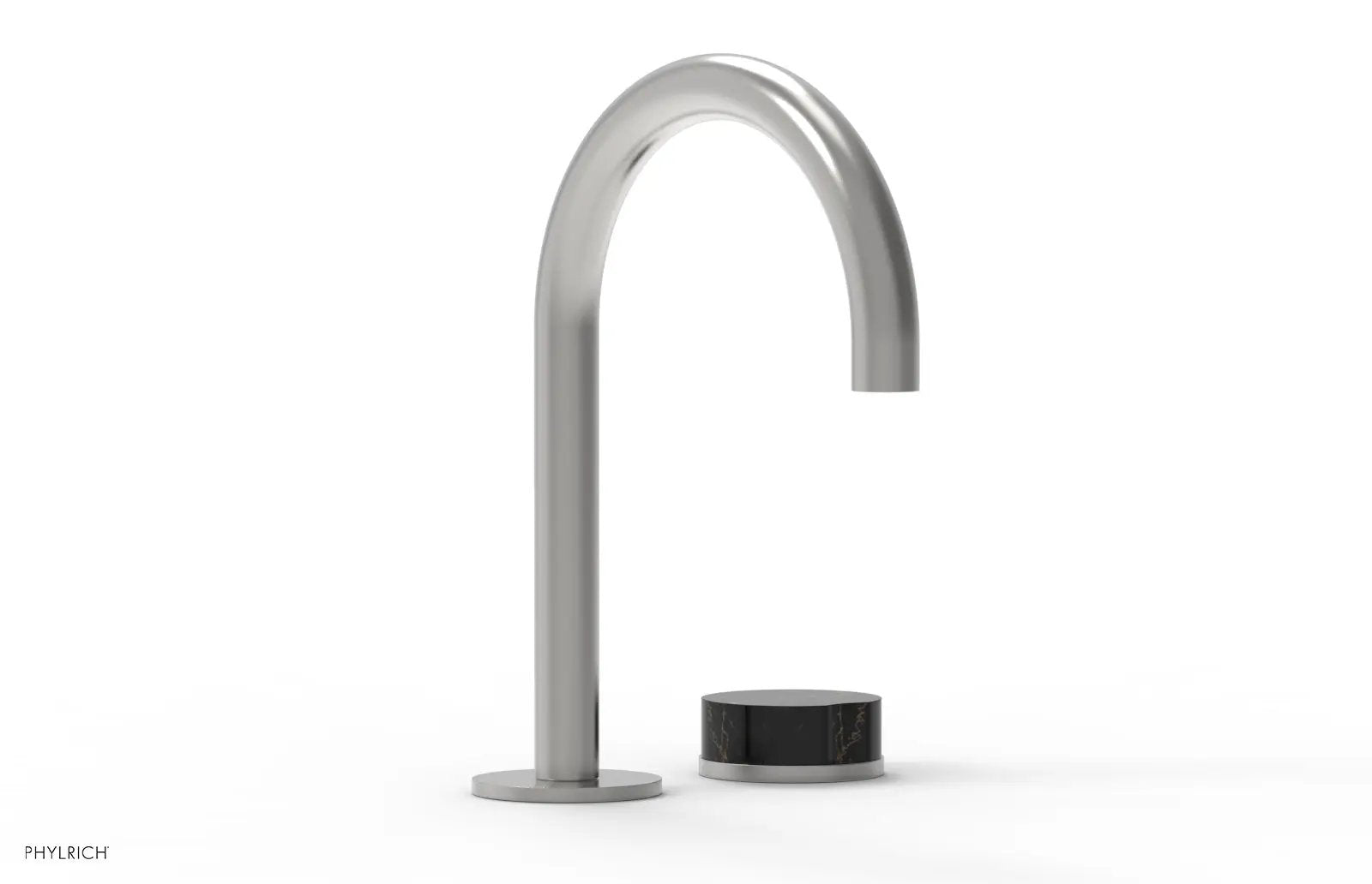 Phylrich CIRC Single Handle Faucet - High Spout, Black Marble Handles by Phylrich