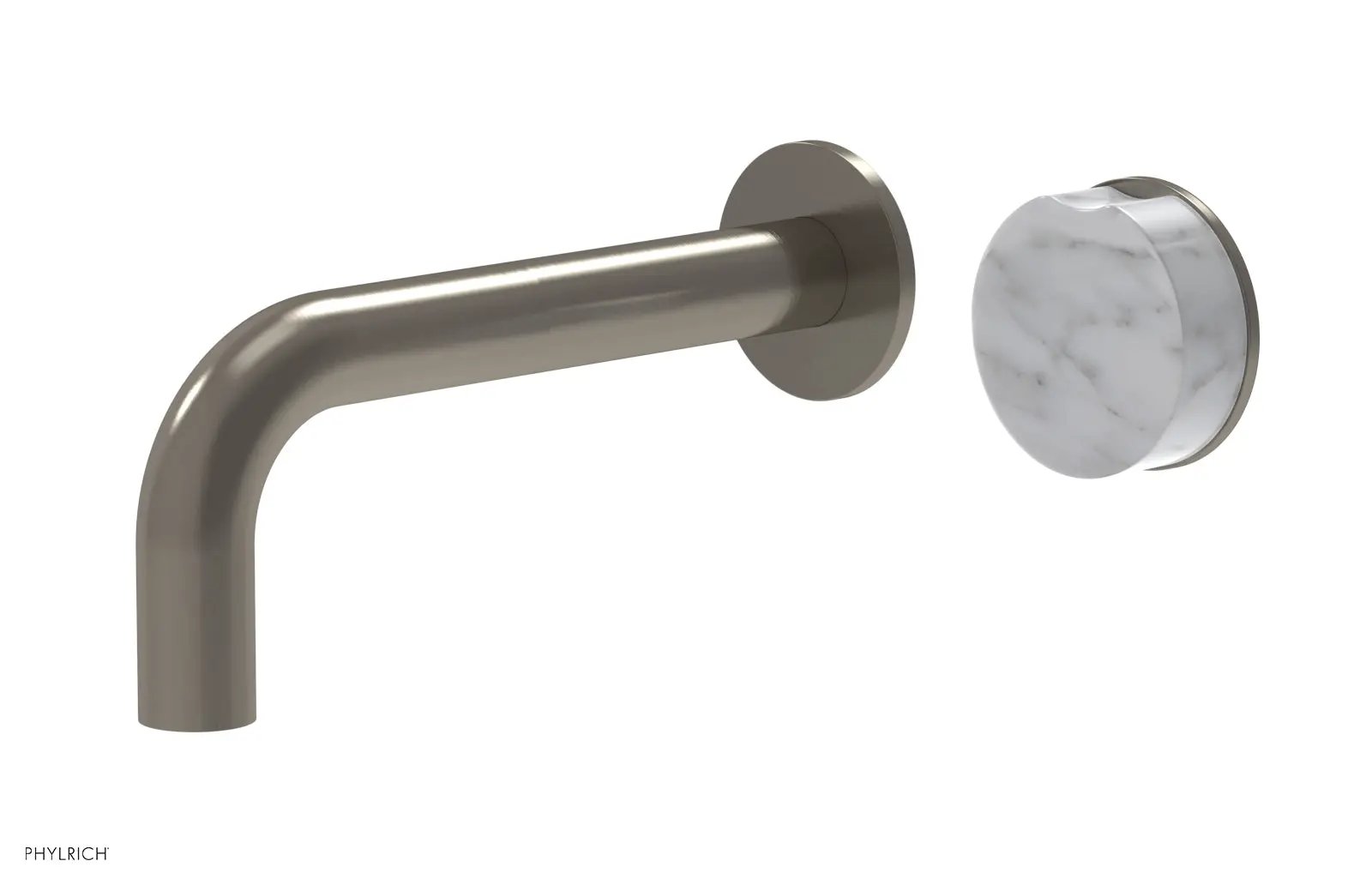 Phylrich CIRC Single Handle Wall Lavatory Set - White Marble Handle by Phylrich