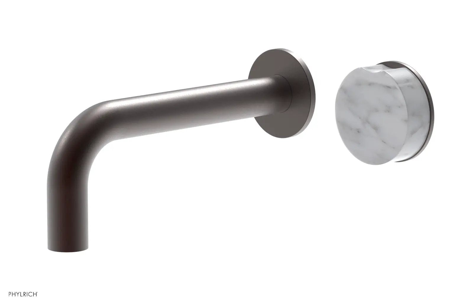 Phylrich CIRC Single Handle Wall Lavatory Set - White Marble Handle by Phylrich