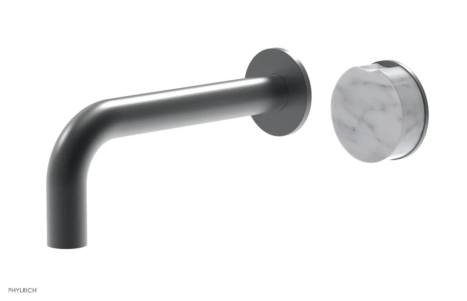 Phylrich CIRC Single Handle Wall Lavatory Set - White Marble Handle by Phylrich