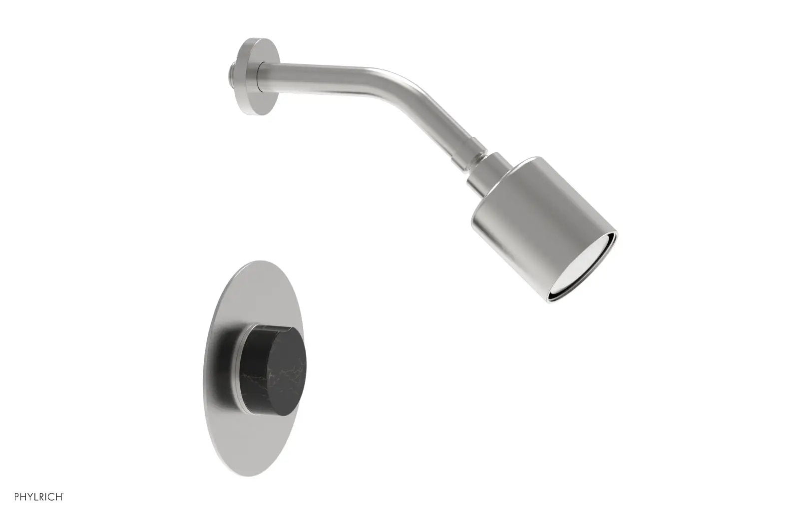 Phylrich CIRC Pressure Balance Shower Set - Black Marble Handle by Phylrich