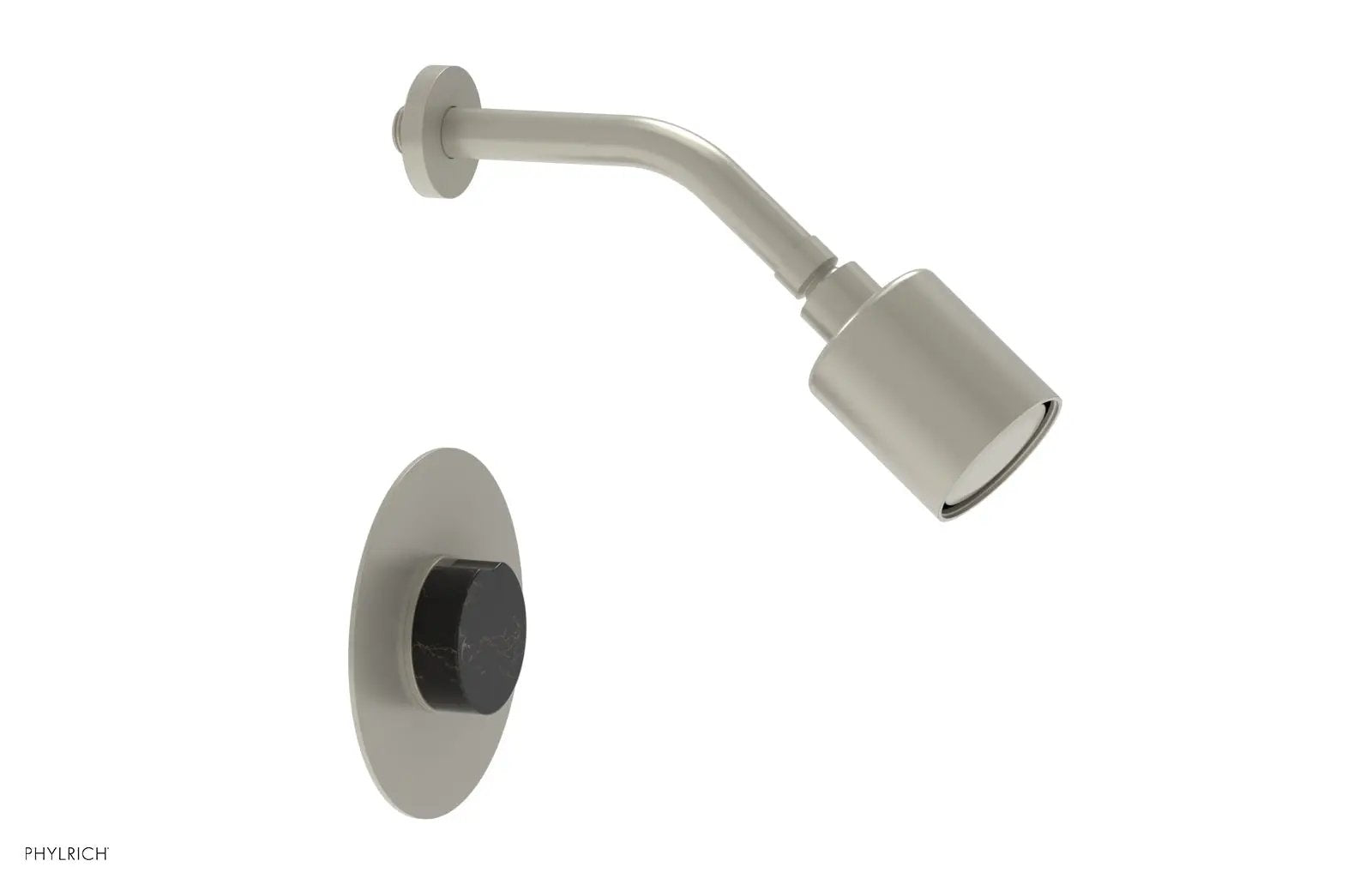 Phylrich CIRC Pressure Balance Shower Set - Black Marble Handle by Phylrich